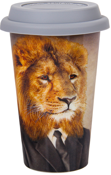 Кухоль LEFARD Лев із силіконовою кришкою 400 мл (924-618)